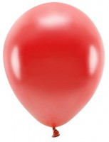 100 Eco metallic Ballons rot 26cm