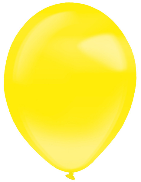 50 globos de látex amarillo cristal 27,5cm