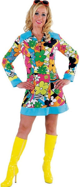 Hippie Flower Power kostuum voor dames