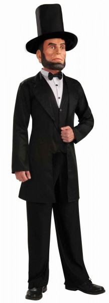Mr President Lincoln men's costume with mask