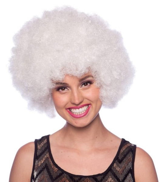 XXL Parrucca afro in bianco