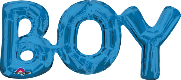 Folieballon opschrift Boy blauw 50 x 22 cm