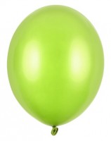 Vorschau: 100 Partystar metallic Ballons maigrün 12cm