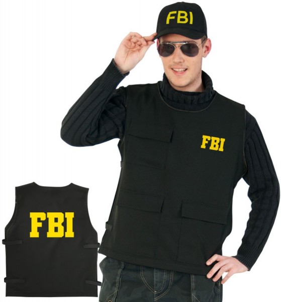 Gilet segretariale nero dell'FBI