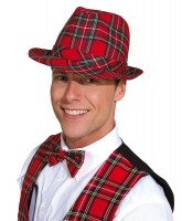 Widok: Szkocki kapelusz w kratę unisex