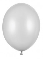 100 Partystar metallic Ballons silber 12cm