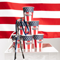 10 paper cups Stars and Stripes 250ml