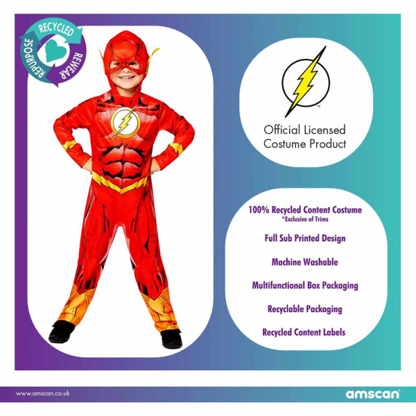The Flash Kostüm für Kinder recycelt 7
