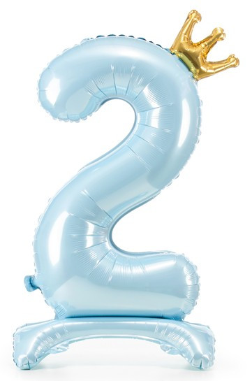 Balloon number 2 baby blue