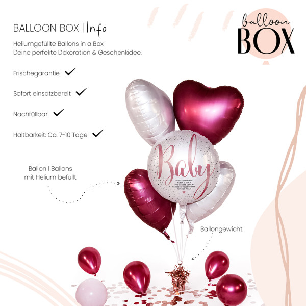 Heliumballon in der Box Little Cute Baby Girl 3