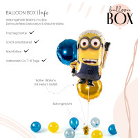 Vorschau: XL Heliumballon in der Box 3-teiliges Set Minion