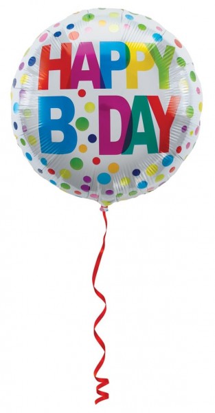 Schitterende Happy Birthday folieballon 45cm