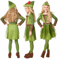 Oversigt: Peter Pan Mädchen Kostüm