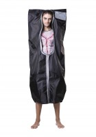 Open body bag costume for adults