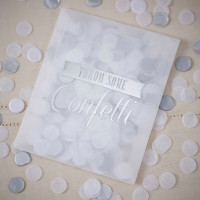 Preview: Silver and white confetti bag 7g