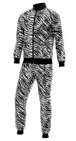 Oversigt: Zebra Silver Metallic træningsdragt - unisex