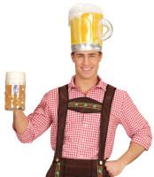 Oversigt: Skummende øl krus fest hat