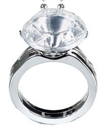 Sparkling XXL Diamond Ring Necklace Bachelorette Party 3