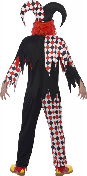 Horror clown harlequin court jester men’s costume 3