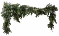 Anteprima: 1 ghirlanda di Natale di pino e cipresso 3m