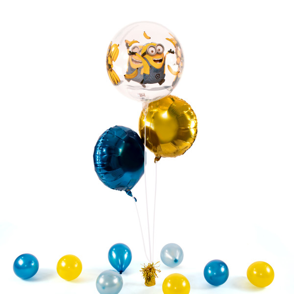 Heliumballon in der Box 3-teiliges Set Minions