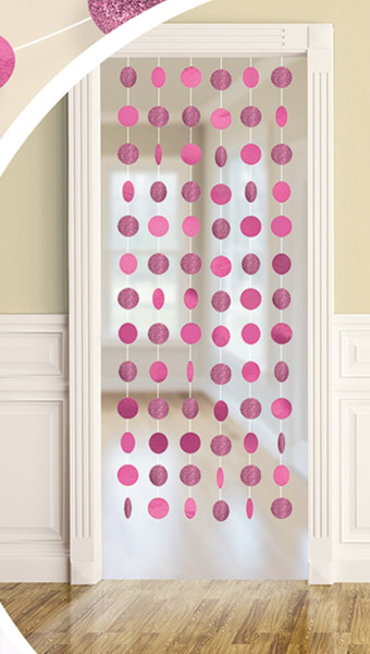 6 dekorative bøjler Sparkling Circles Pink