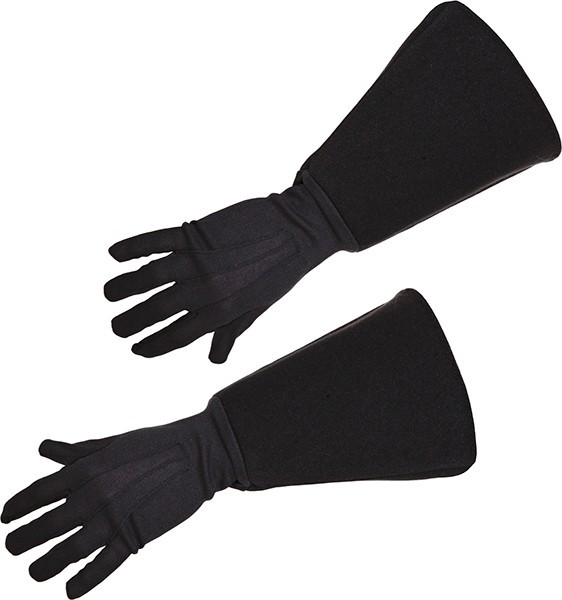 Czarne rękawiczki muszkieterowe