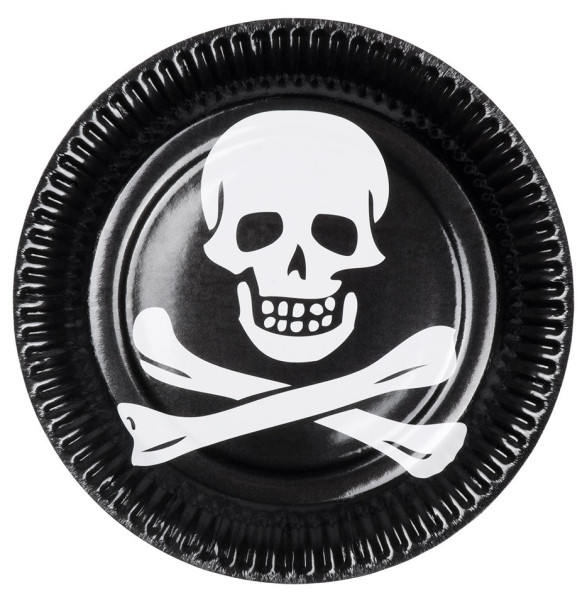 10 piatti di carta festa dei pirati 23cm