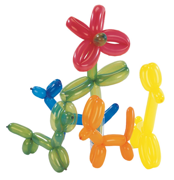 Set of 20 modeling balloons with balloon pump