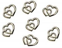 Vista previa: 25 corazones dorados de decoración