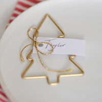 Preview: 4 gold place card holders