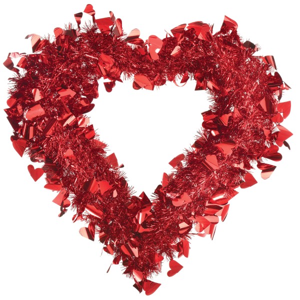 Tinsel heart love happiness 38cm