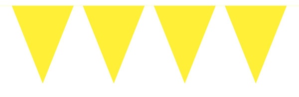 Cadena banderín pequeña amarilla 3m