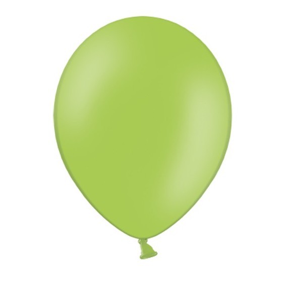 100 pastel lime green balloons 13cm