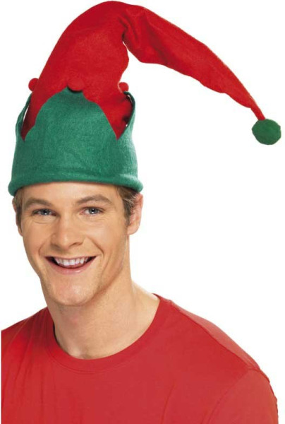 Bonnet à pompon elfe de Noël Long Elm