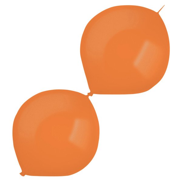 50 ballons guirlandes métalliques orange 30cm
