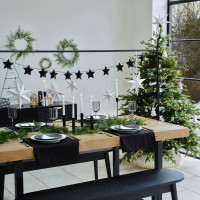 Preview: Black Eco star garland 2m