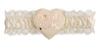 Bride to Be kousenband crème