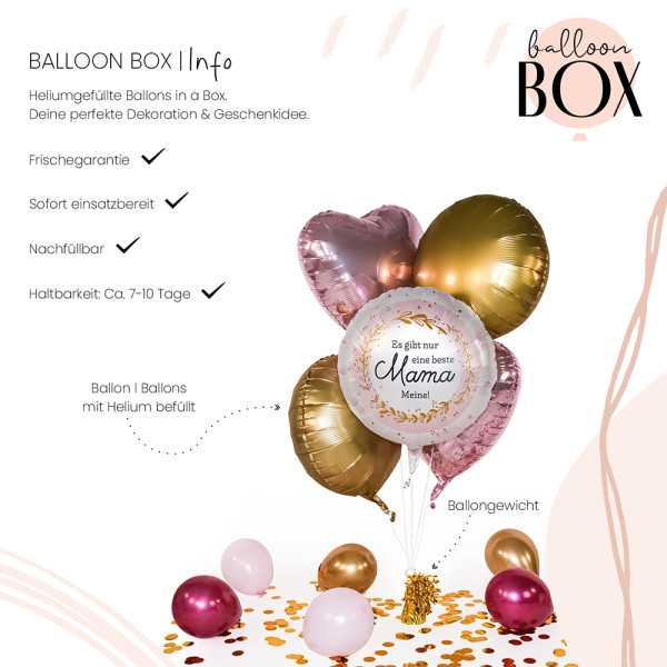 Heliumballon in der Box Beste Mama 3
