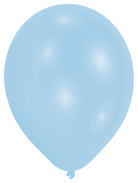 Sæt med 50 luftballoner lyseblå 27,5 cm