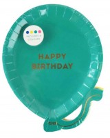 Preview: 12 balloon polonaise paper plates 18cm