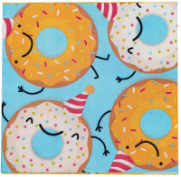 Vorschau: 20 Happy Donut Servietten 33cm
