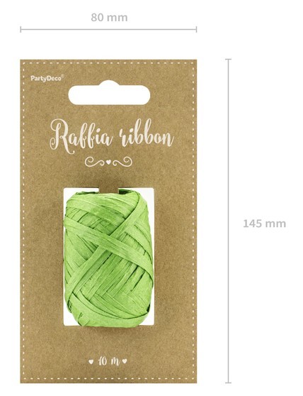 10m Raffia Geschenkband apfelgrün 2