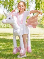 Vista previa: Disfraz de jinete unicornio divertido para niño
