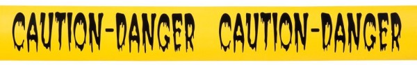 Barrier tape Caution-Danger black / yellow 10m