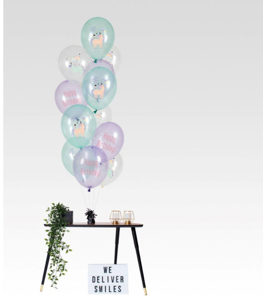 12 Glady Eenhoorn ballonnen 33cm