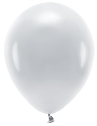 100 øko-pastelballoner grå 26 cm