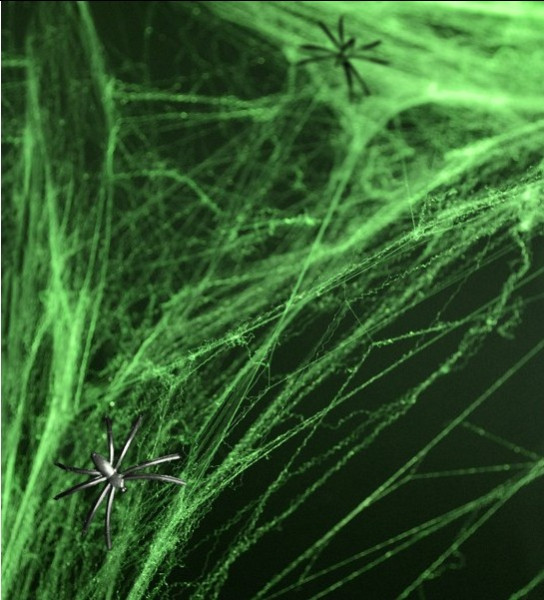 Spinnenweben Robert Halloween leuchtend grün 60g