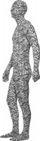Preview: Zebra pattern morphsuit full body suit