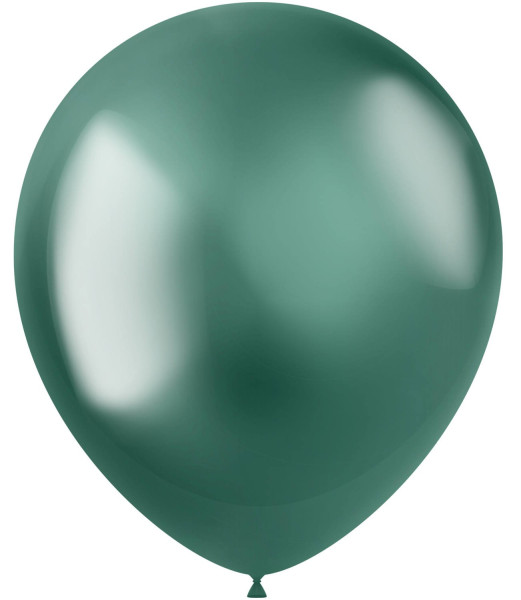 50 Shiny Star balloons green 33cm